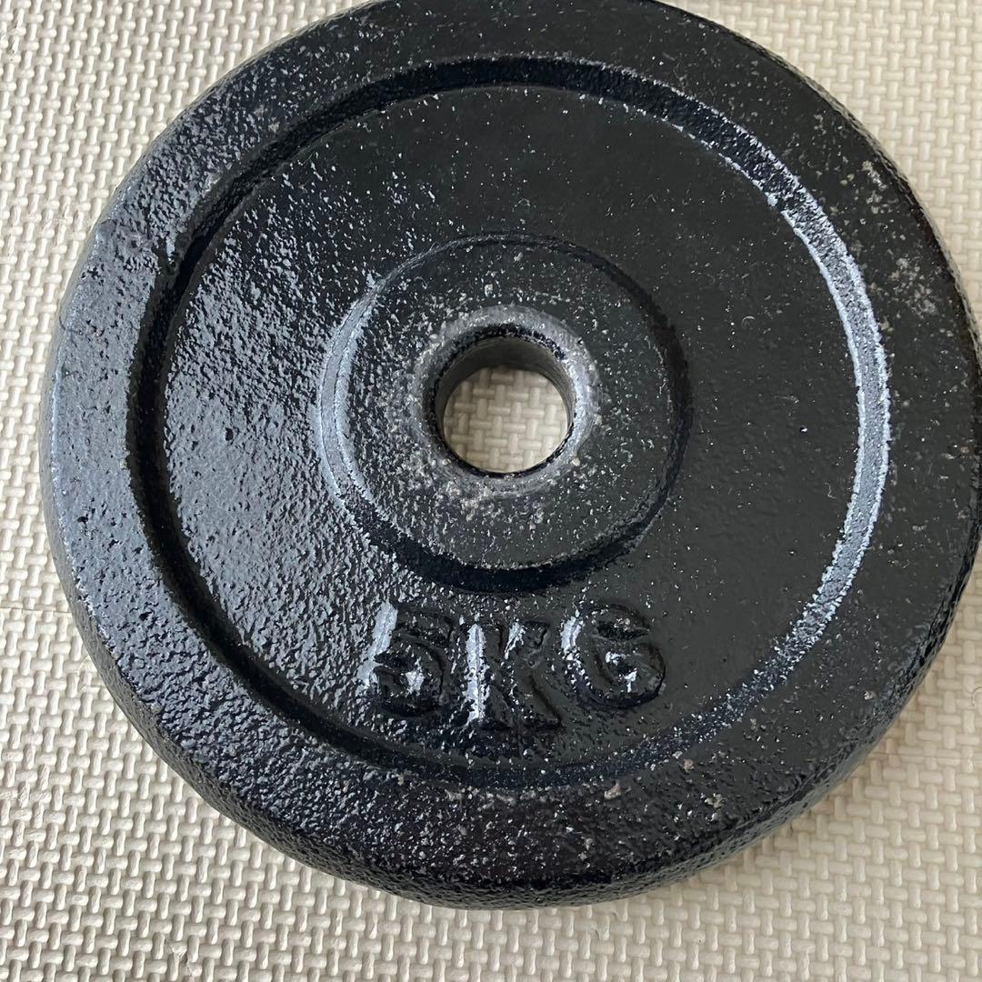 ダンベルプレート5kg 4枚合計20キロ 28mm ウエイトトレーニング 筋トレ