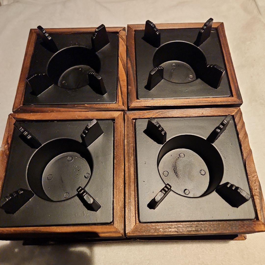 業務用固形燃料用　木枠付きミニコンロ　一人用　１０セット 固形燃料用コンロ 卓上一人鍋用 緊急時使用 交換簡単 高火力 制御可能