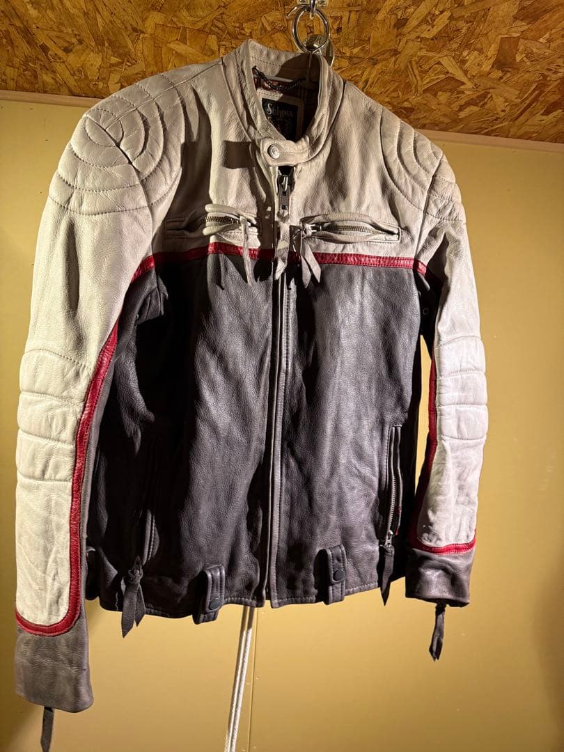 Salott バイカーレザージャケット Mサイズ 楽天市場】全10サイズ! メンズ 本革 グレーカラー ピッグスキンレザー