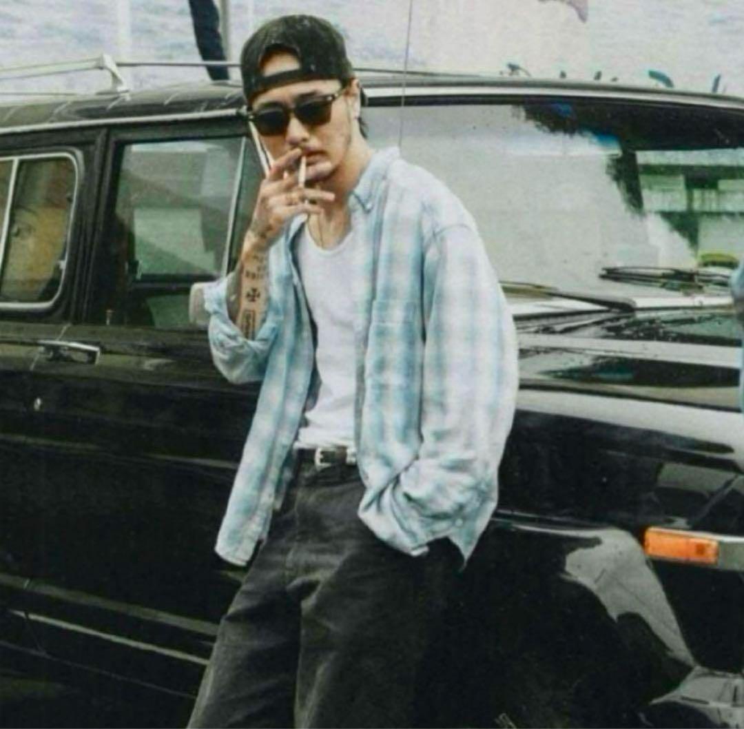 山田蓮 tattoo studio yamada オンブレチェックシャツ - メルカリ