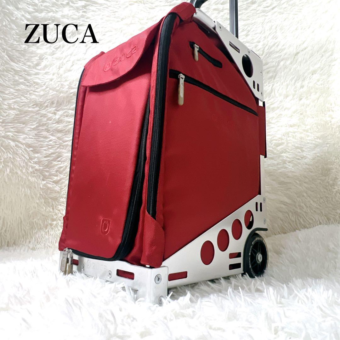 ✨美品✨ZUCAプロ トラベル　座れるキャリーカート　キャンディレッド　付属品付 座れるキャリーバッグ ZUCA PRO Travel （ズーカ） 機内持ち込み可