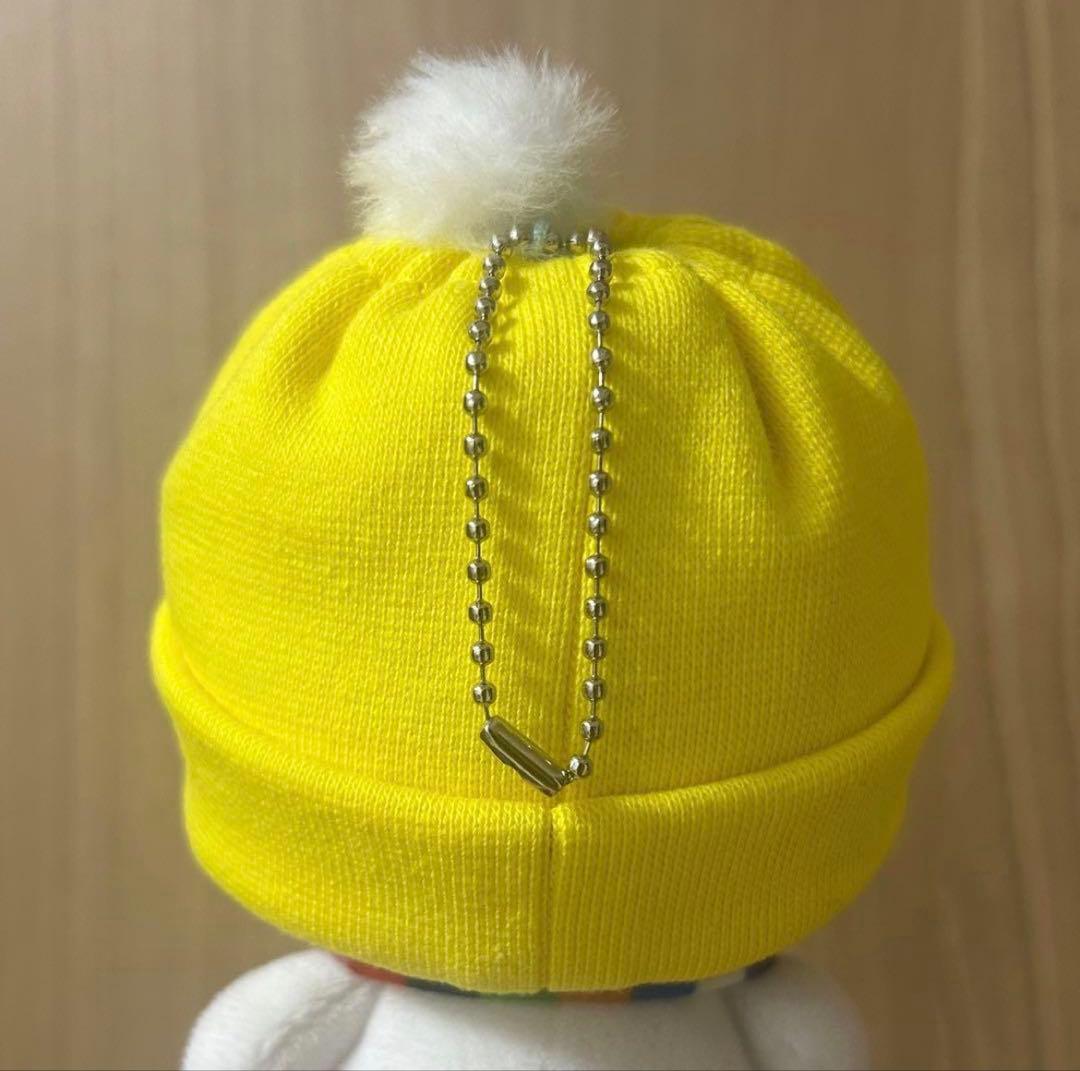 たまゆきキーホルダー ニット帽黄色 チェーン通し穴あり イエロー