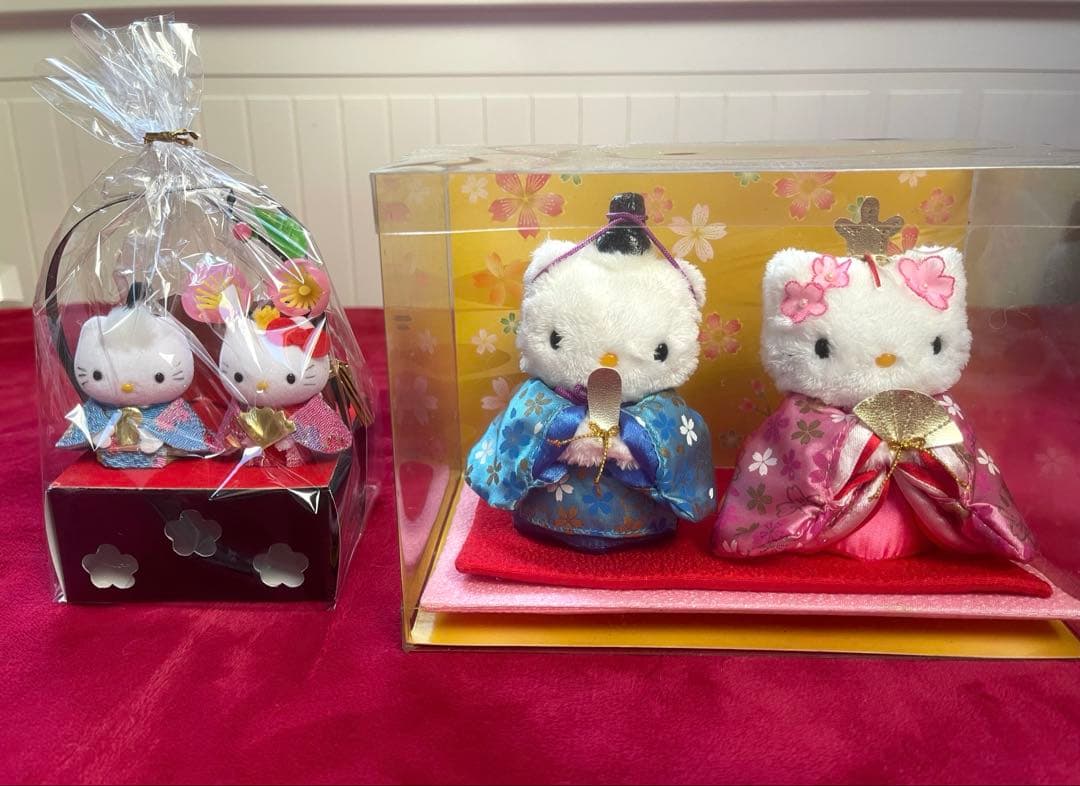 レア☆キティ ダニエル 雛人形 着物 ぬいぐるみ 結婚 ドール 2セット