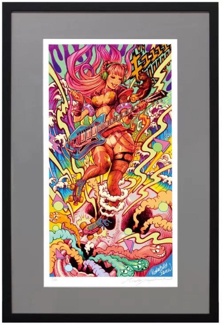 ロッキンジェリービーン 複製画 ロサンゼルス限定 1 RJB/アート】FLAVORS x Rockin'Jelly Bean シルクスクリーンポスター