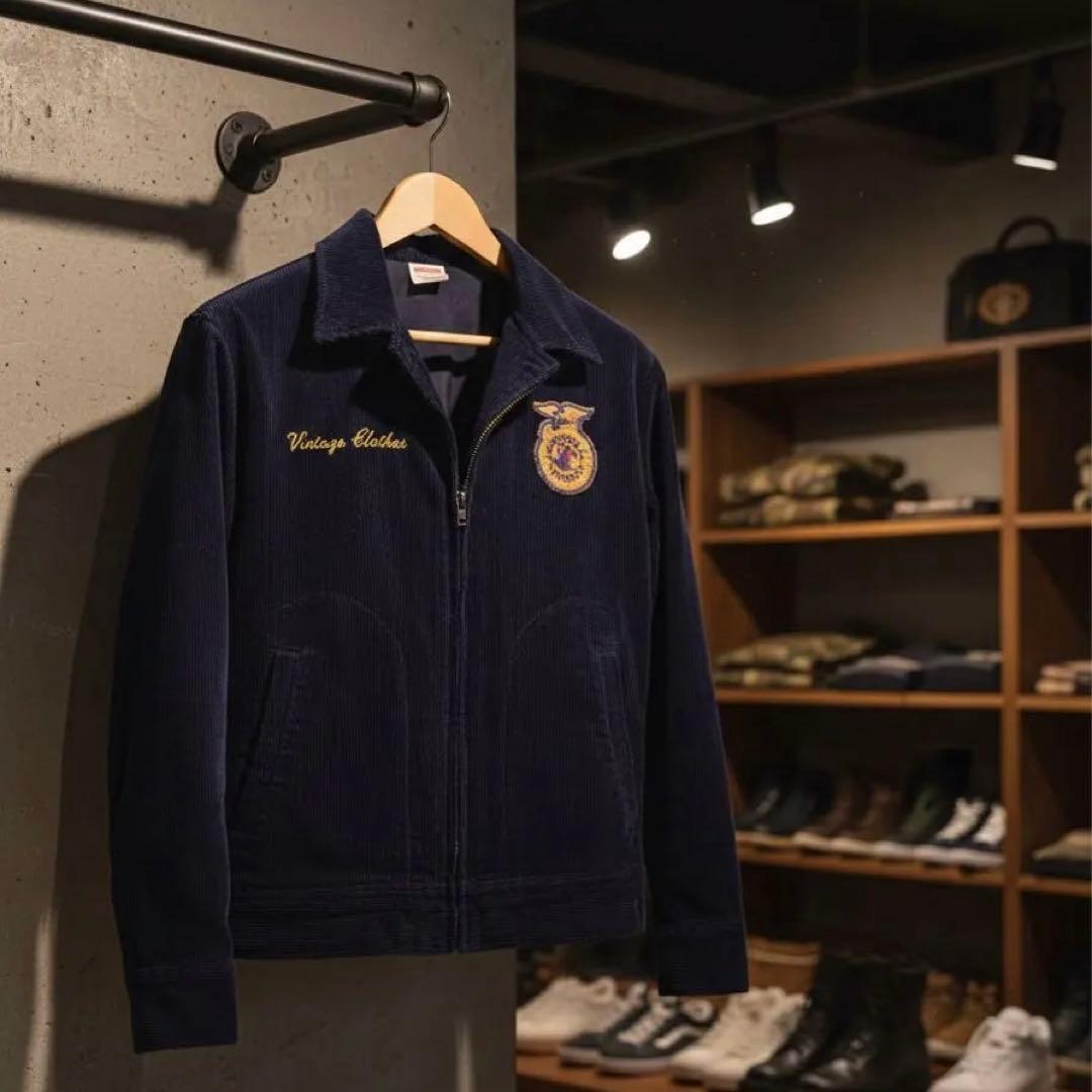 #86 FFA JACKET Lサイズ ジャケット レプリカ ネイビー 中古・古着通販】VINTAGE (ヴィンテージ) FFAジャケット ネイビー