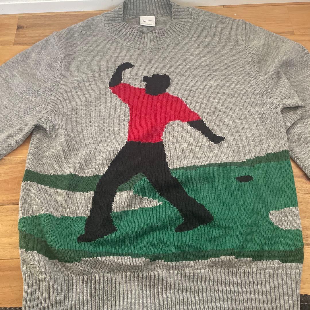 NIKE GOLF ナイキゴルフ タイガーウッズ ニットセーター ガッツポーズ