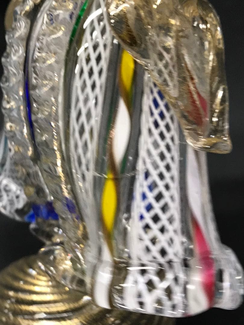 現状品】ムラーノガラス ? ベネチアンガラス ? 置物 カサノバ 恋人