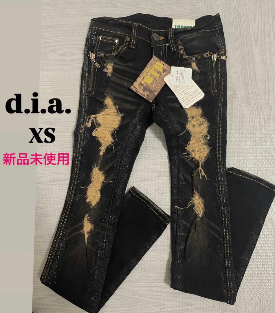 【新品未使用】d.i.a. 大人気スタッズラメダメージスキニーデニム、XS d.i.a（デニム/ジーンズ）のフリマアイテム一覧