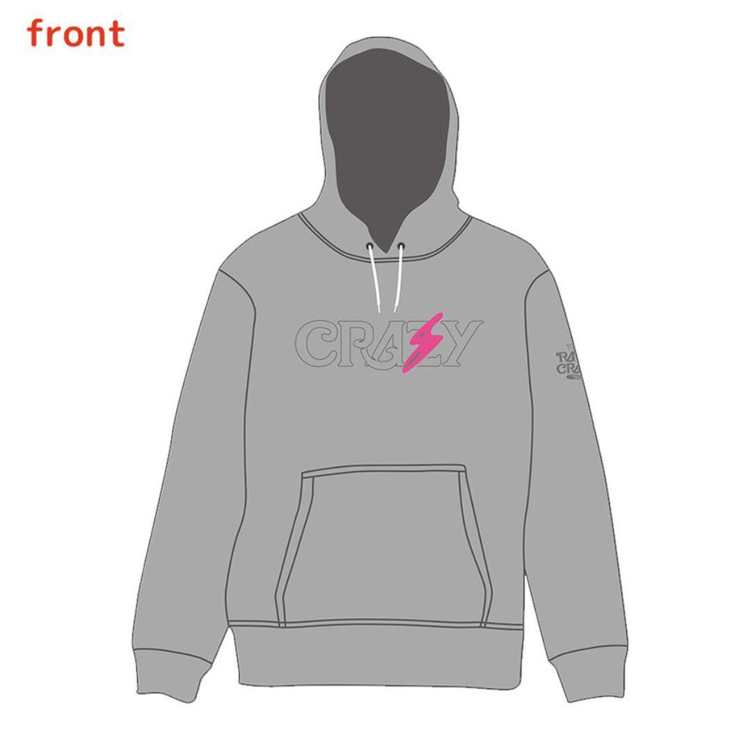 RADIO CRAZY オフィシャルフーディ／ヘザーグレー／L【新品未開封】