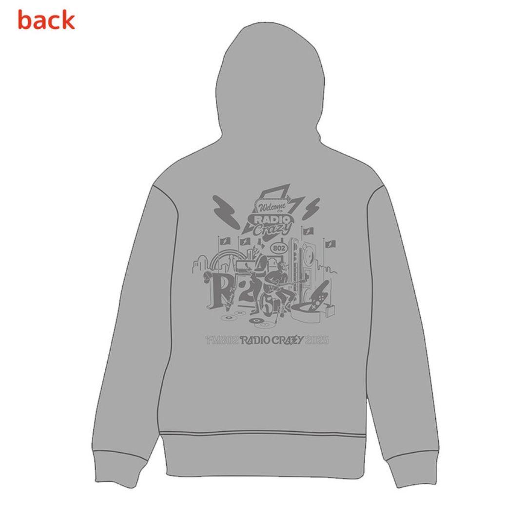 RADIO CRAZY オフィシャルフーディ／ヘザーグレー／L【新品未開封】