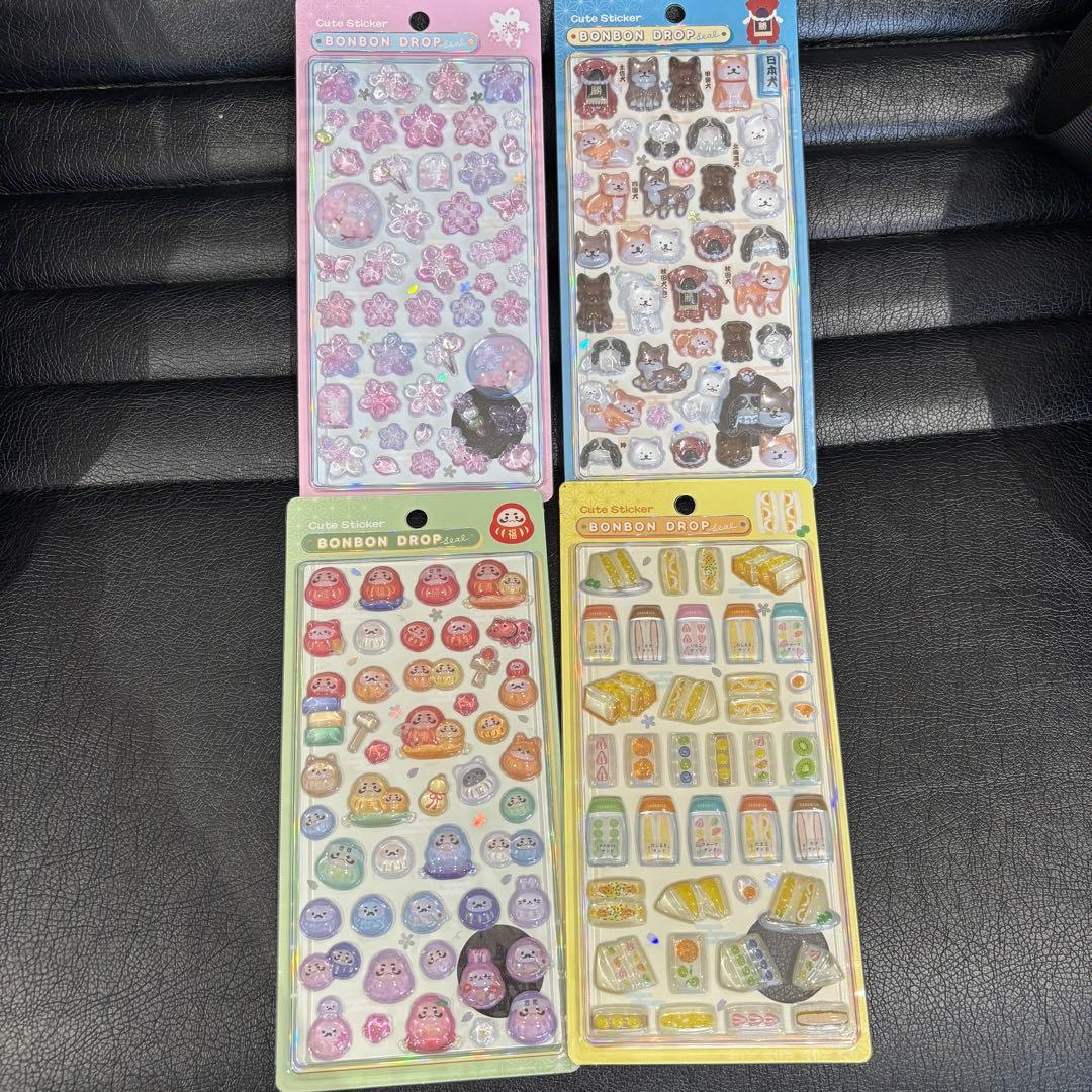 正規品ボンボンドロップシール 和柄 桜 サンドウィッチ だるま 日本犬