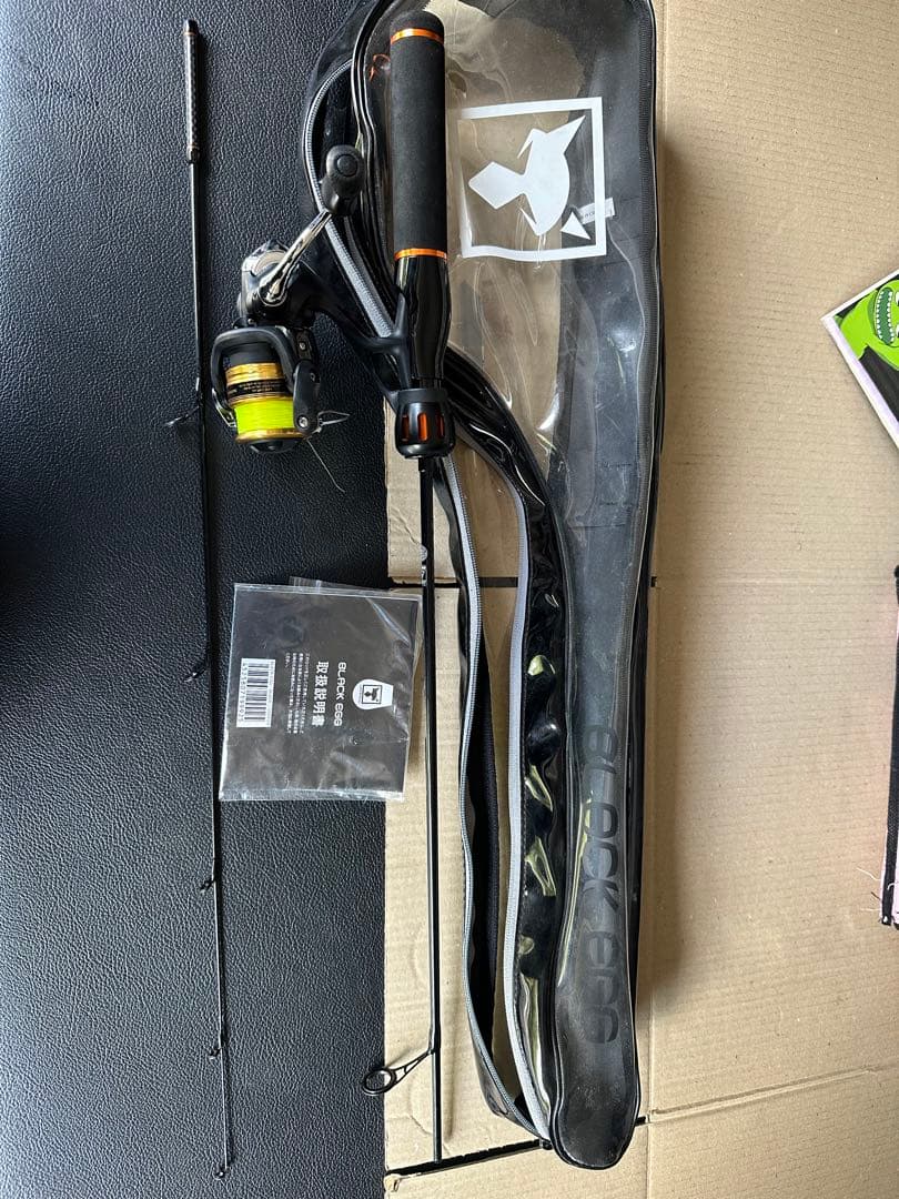 ジャッカル ブラックエッグ 限定 代引き決済不可】ジャッカル ブラックエッグ （ロッド1本/リール1台