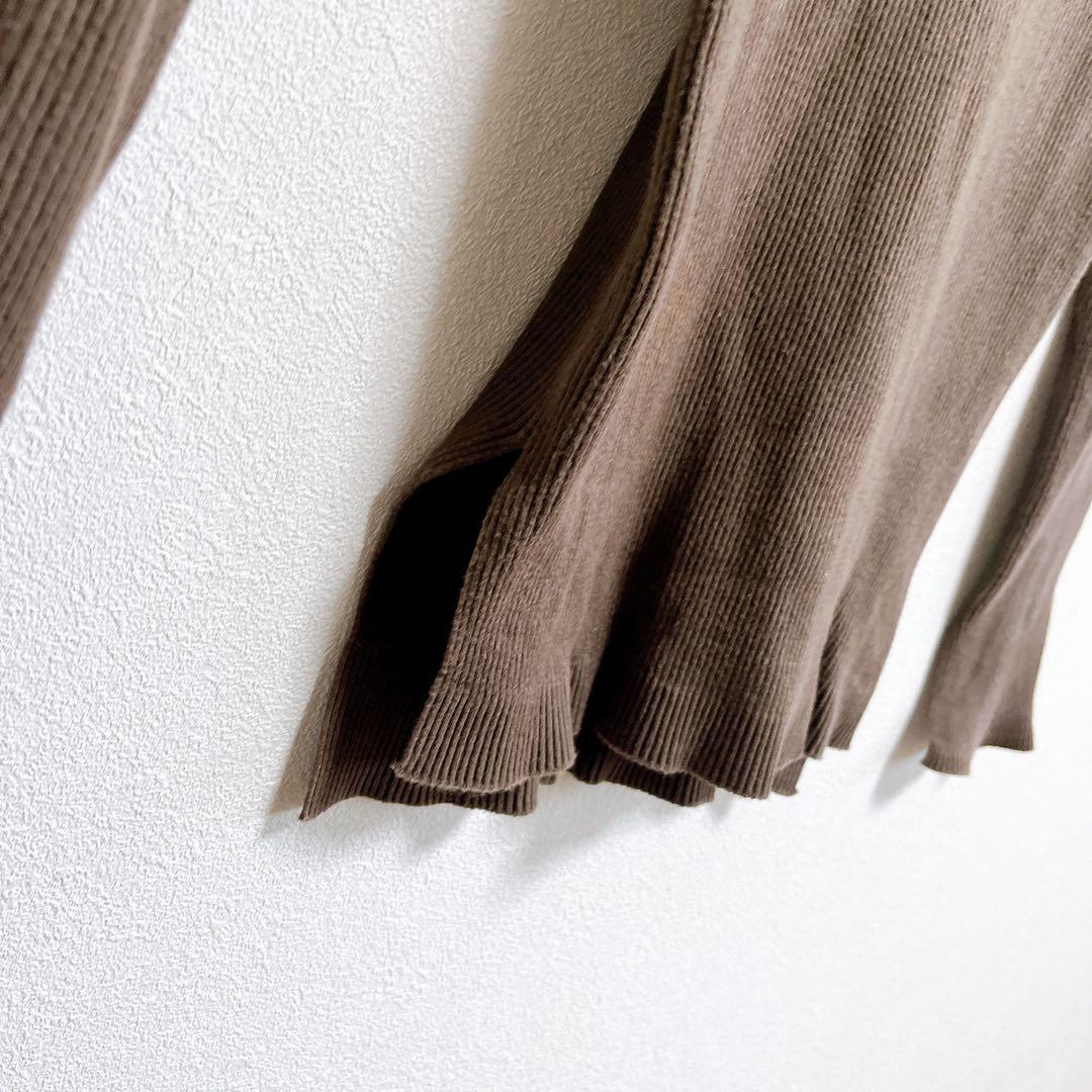 オーラリー ロンハーマン ギザボートネック リブニット プルオーバー