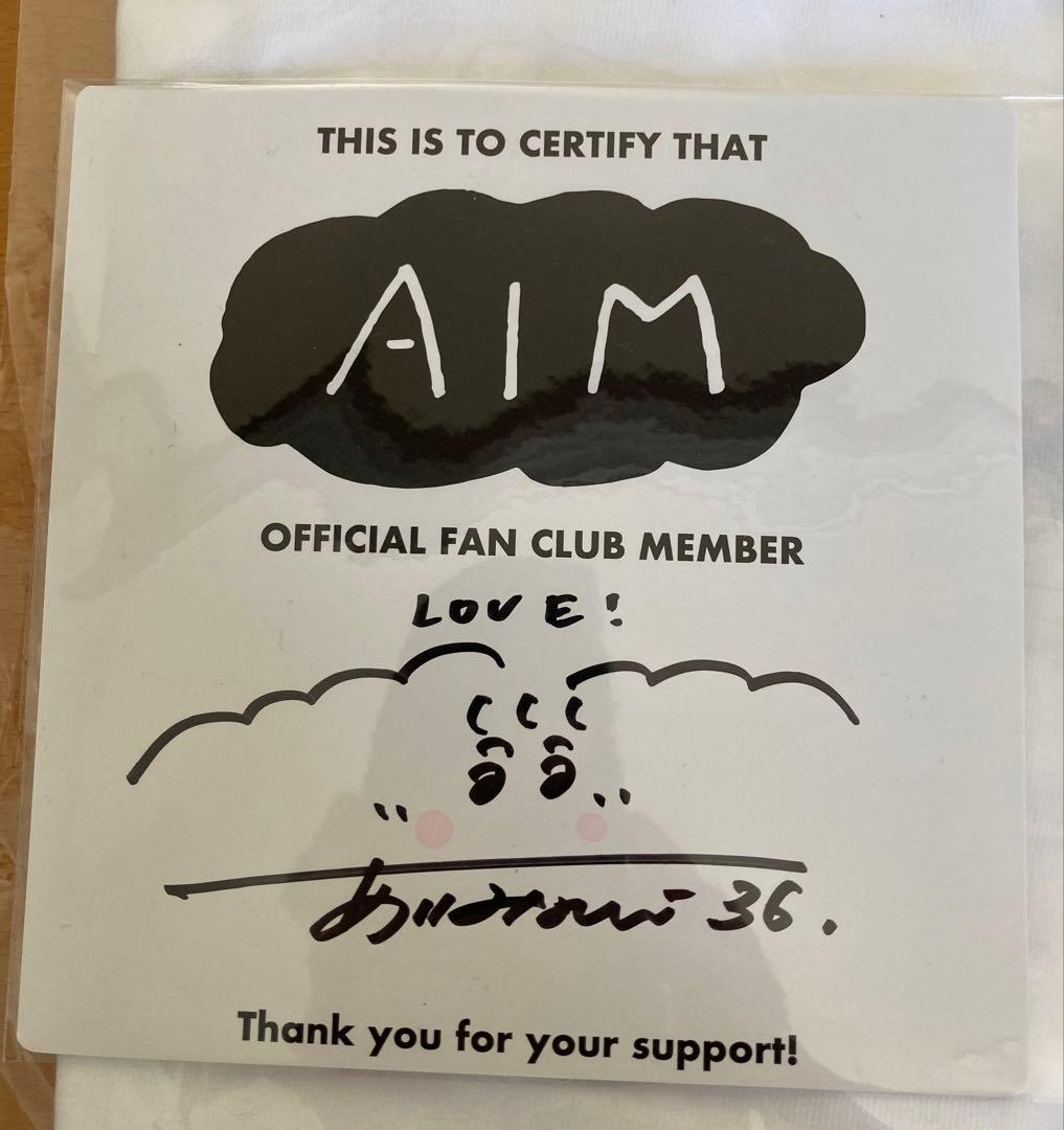 こ*ん様 AIM限定デザインTシャツ　直筆サイン入りミニ色紙　靴下　3点セット