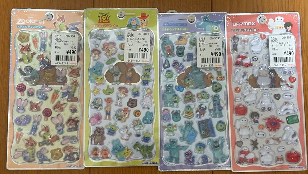 【正規品】プチドロップステッカー ディズニーピクサー 10枚セット