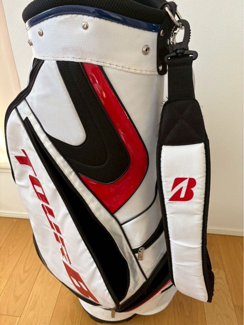 ブリヂストン TOUR B キャディバッグ（ホワイト/レッド） - メルカリ