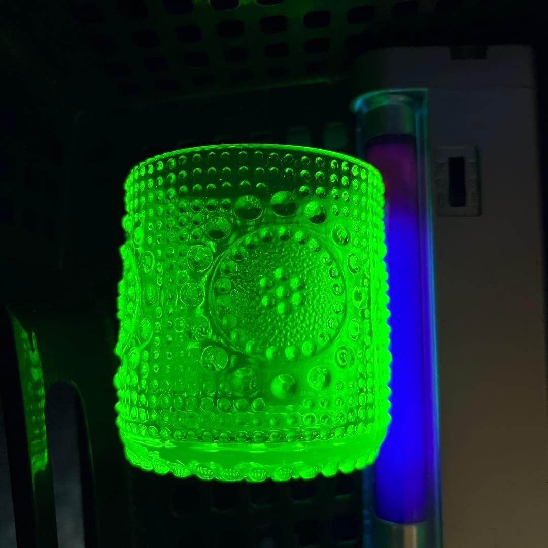 骨董　時代ガラス　フィンランド　グラッポニア グラス　コップ　ウラン１客 骨董 時代ガラス フィンランド グラッポニア グラス コップ ウラン1客