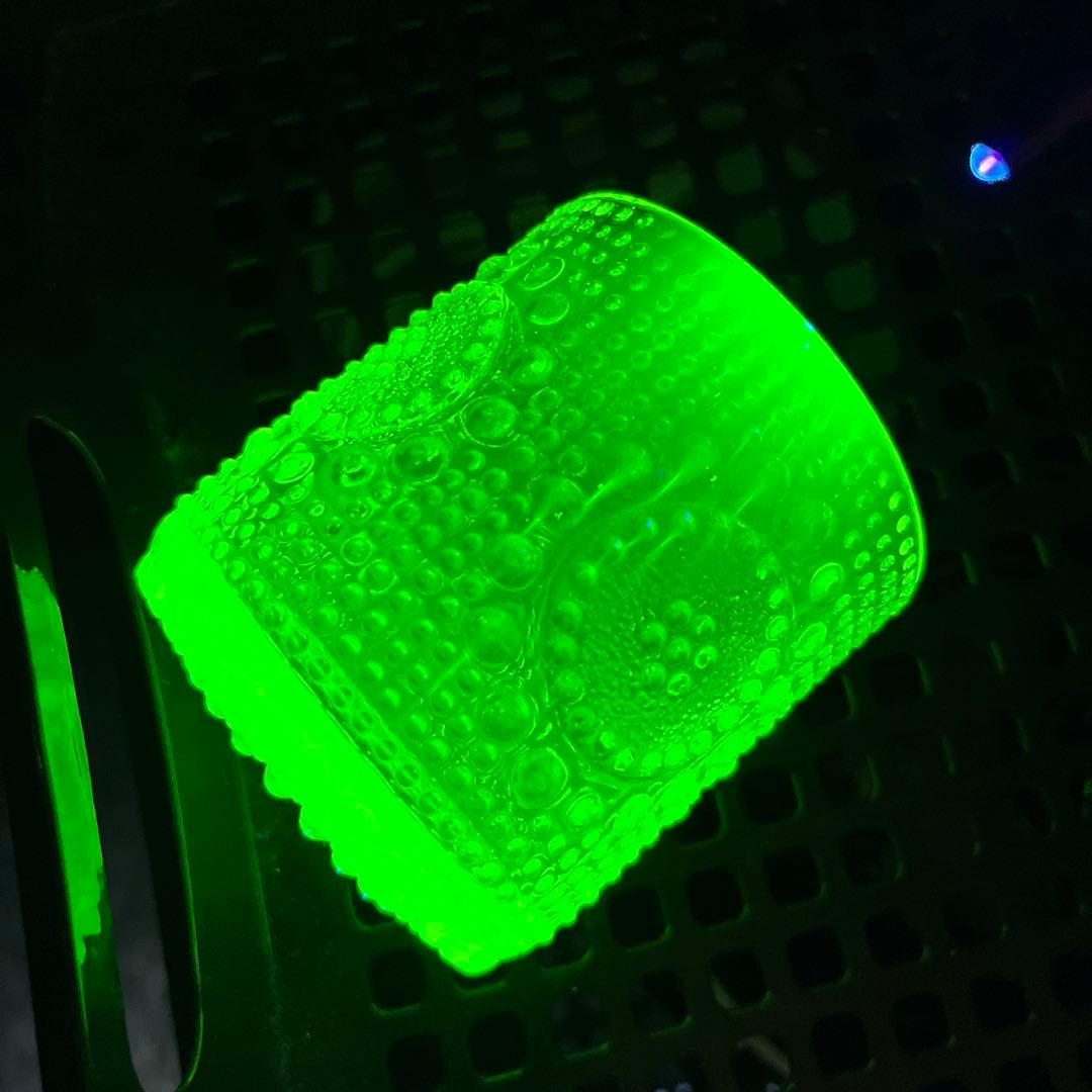 骨董 時代ガラス フィンランド グラッポニア グラス コップ ウラン1客