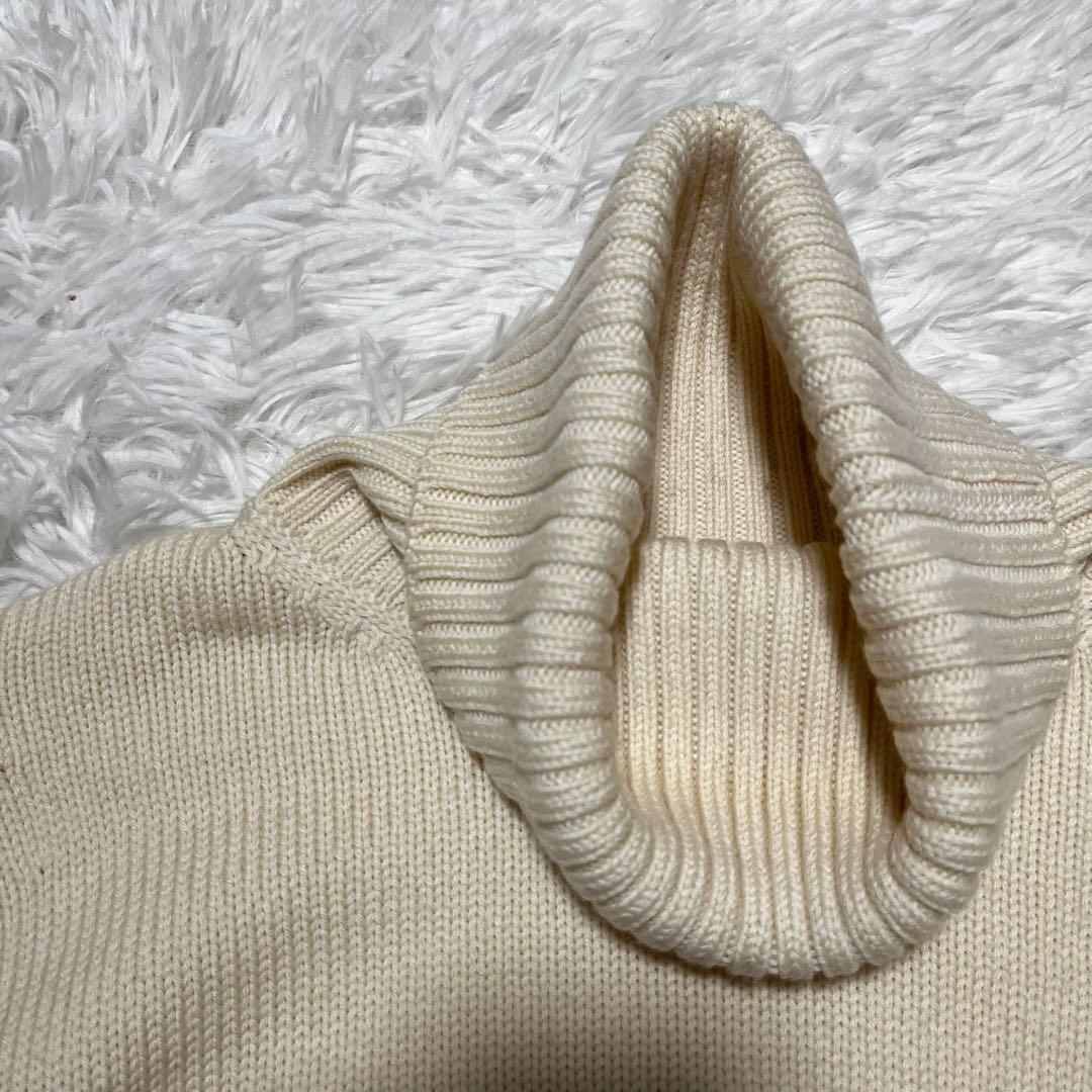 Theory セオリー タートルネック ニット ウール100% アイボリー S