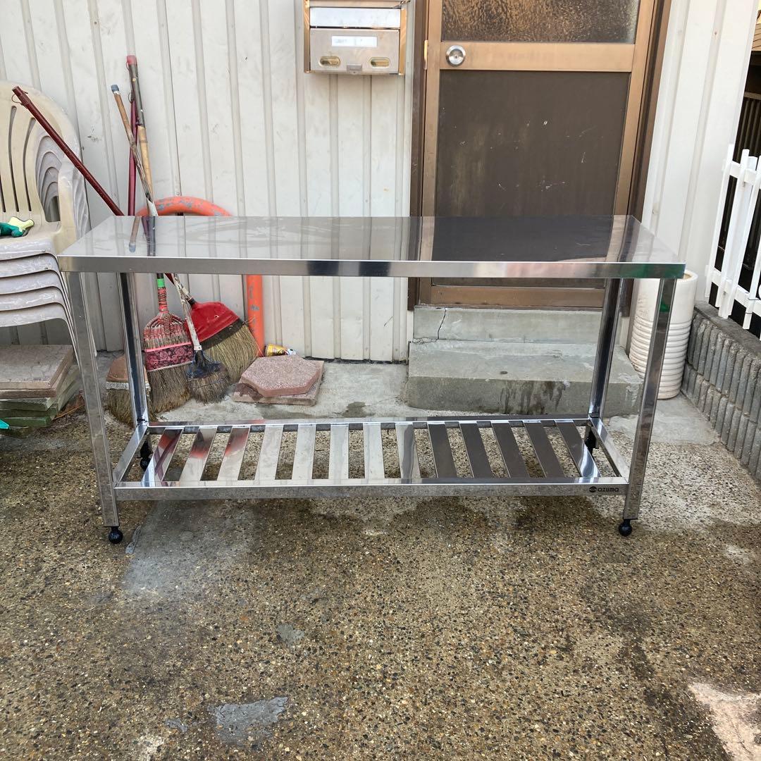 AZUMA ステンレス製作業台、着払いでお願いします。　取りに来られる方は限定 ステンレス作業台 板厚1.2mmモデル 700×600×850 業務用