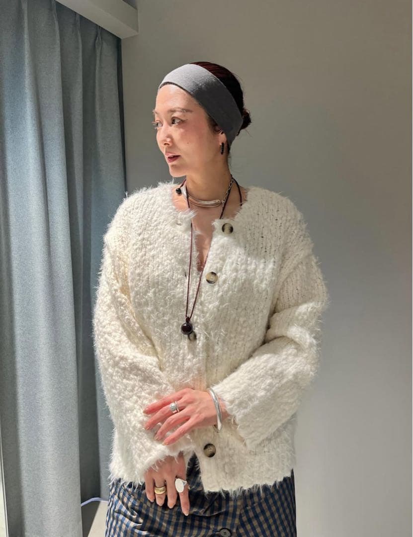 スタニングルアー 新品紙タグ付き⭐️スラブフェザーカーディガン