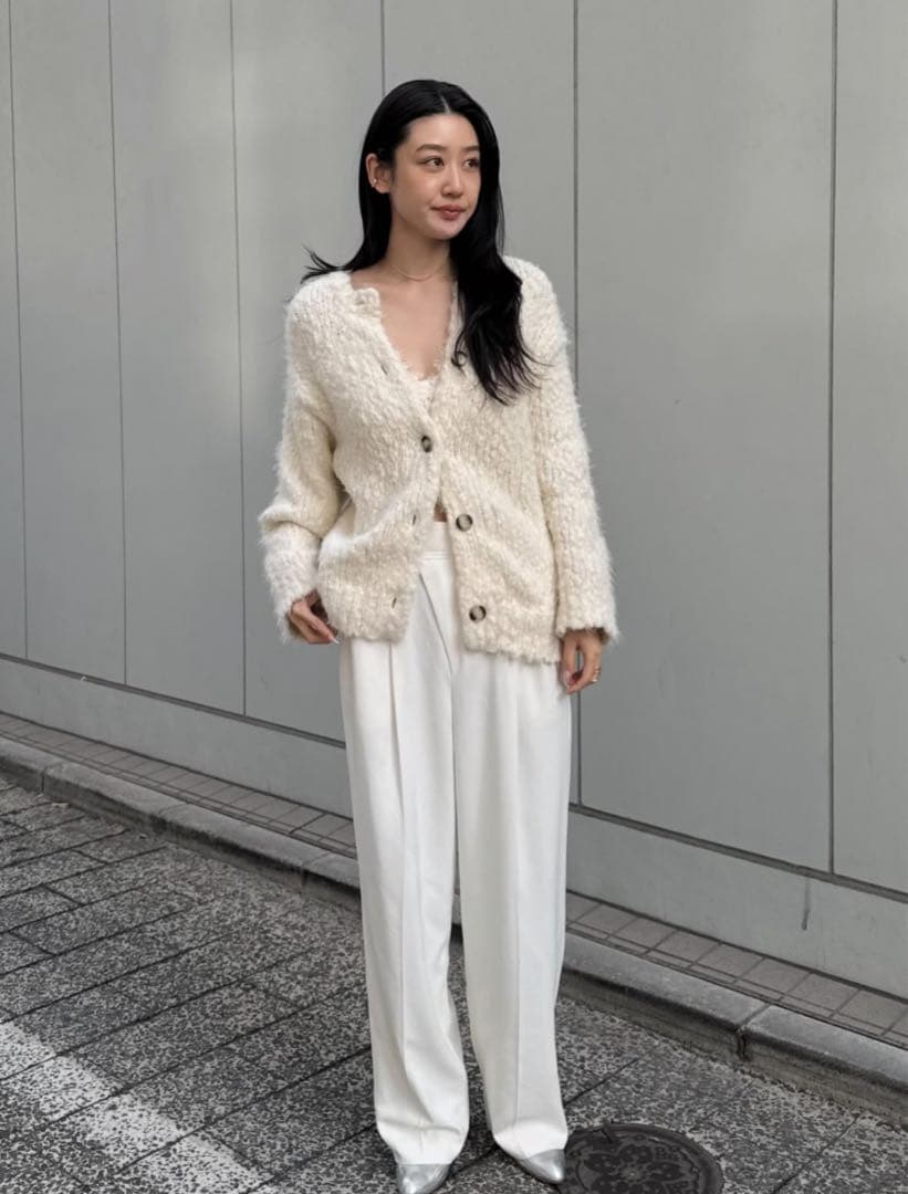 スタニングルアー 新品紙タグ付き⭐️スラブフェザーカーディガン