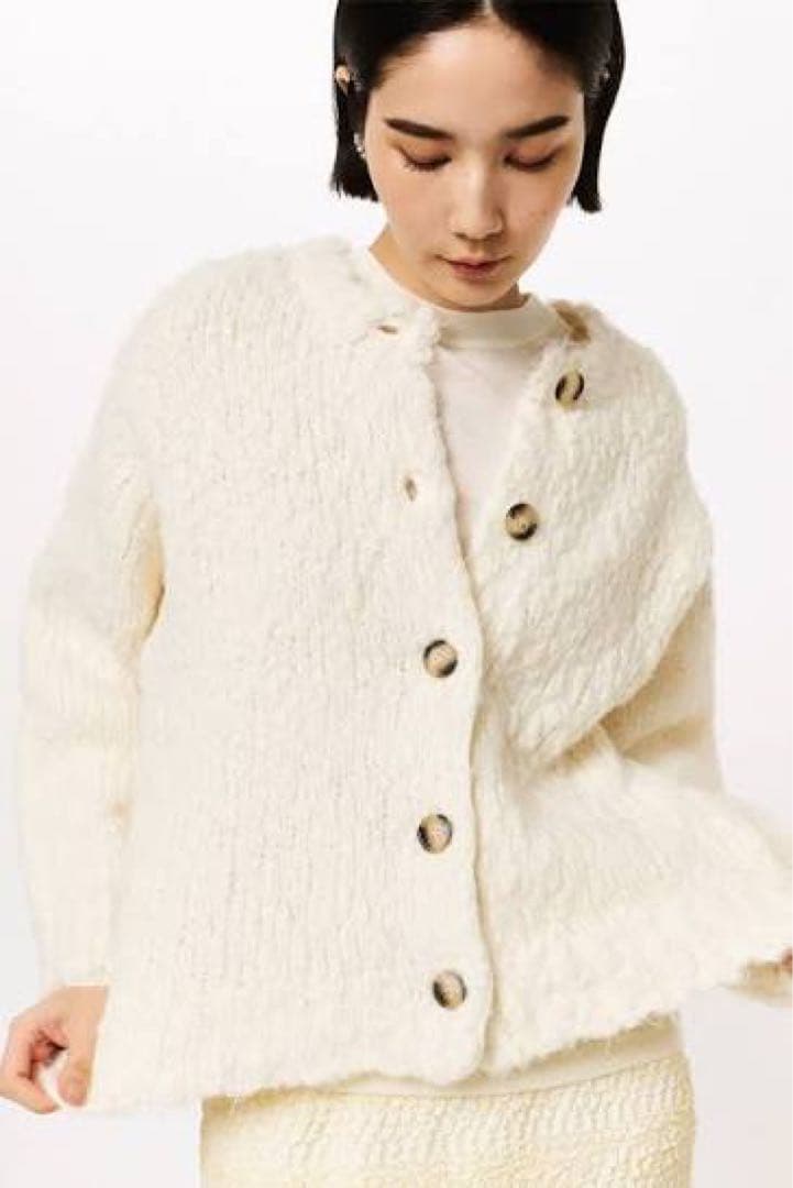 スタニングルアー 新品紙タグ付き⭐️スラブフェザーカーディガン