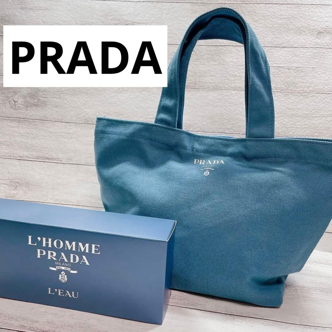 新品未使用】PRADA プラダ ノベルティトートバッグ ミニトート ブルー