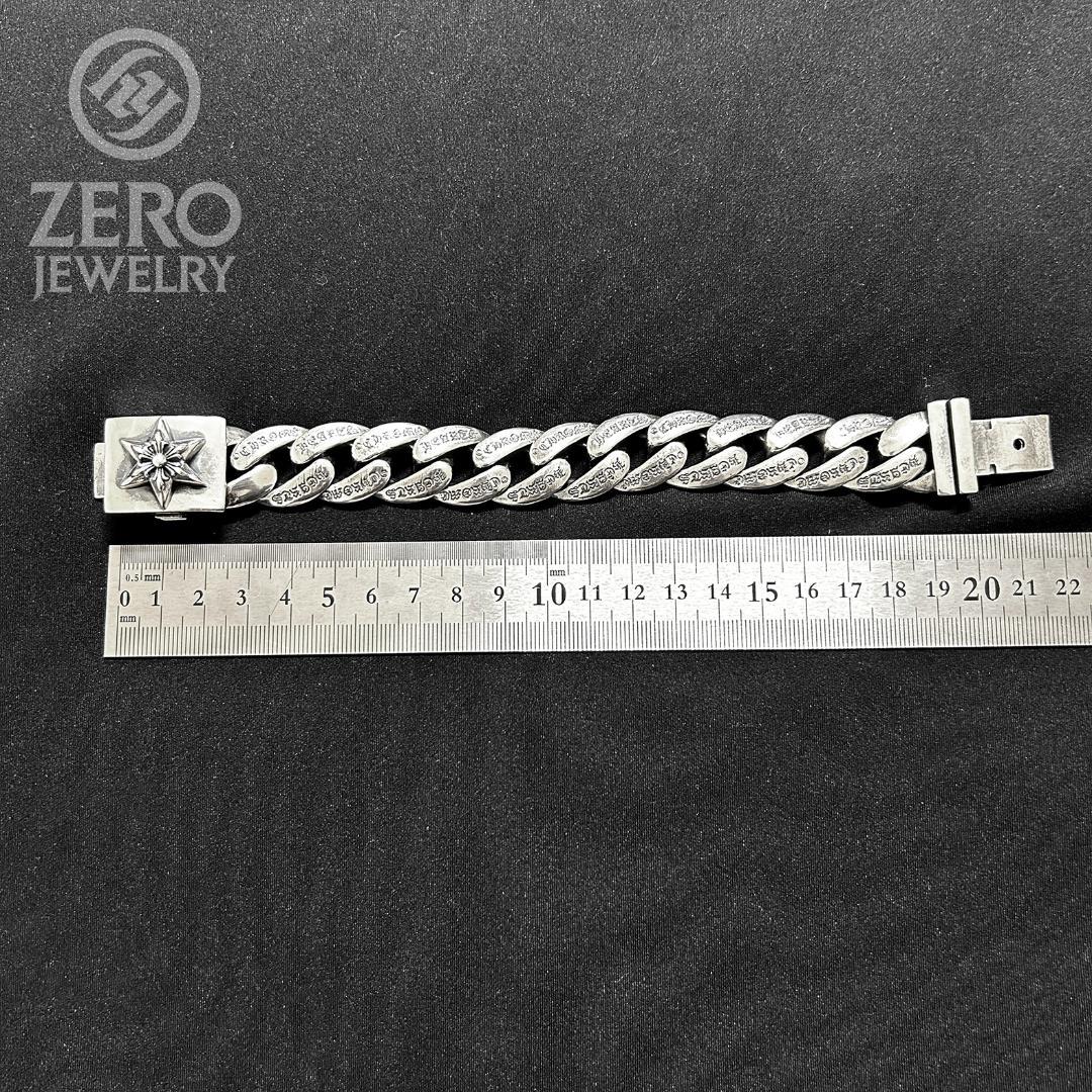 ⭐️週末価格！即日発送！925】スター 極太ブレスレット 11リンク W