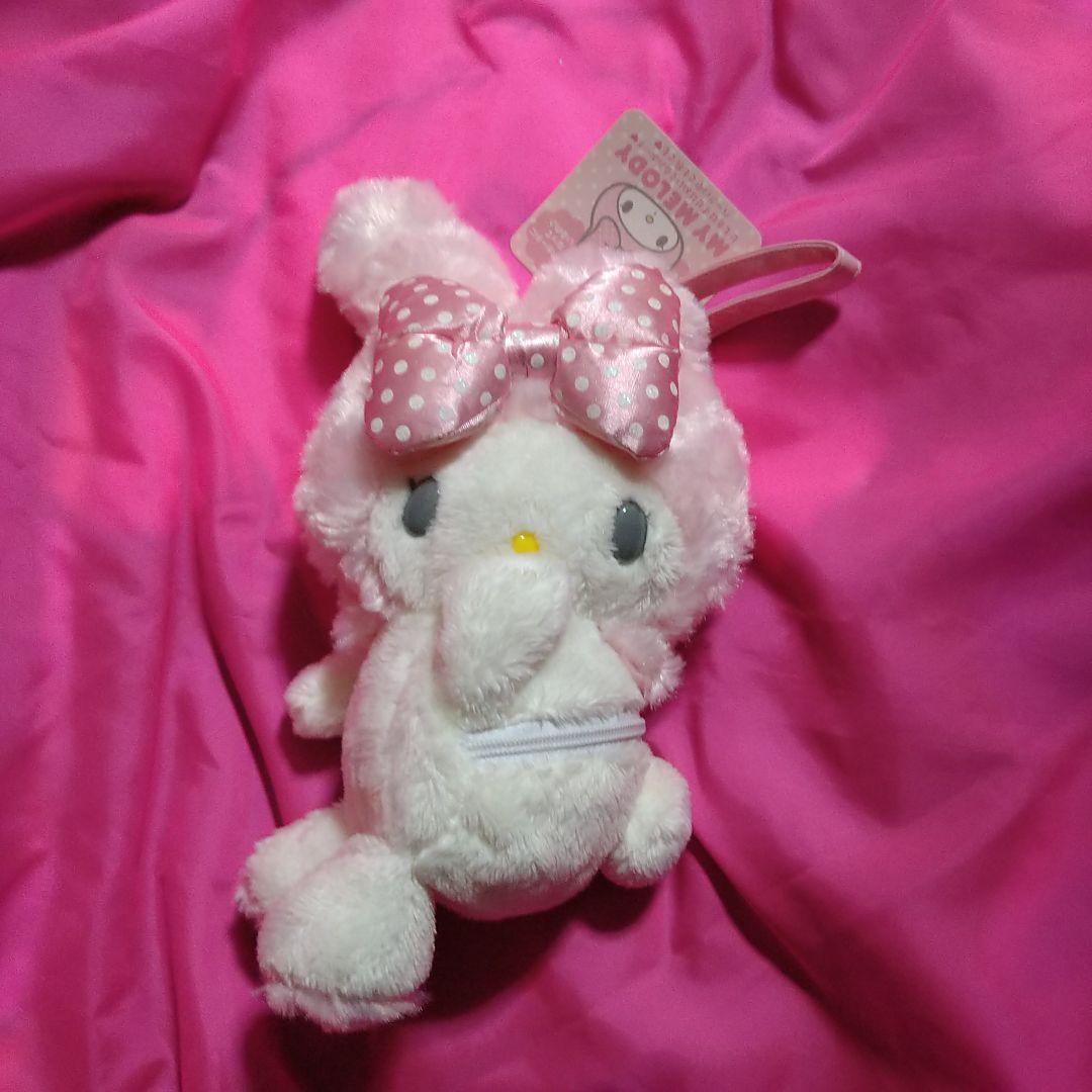 サンリオ　マイメロディ　ストラップ付きぬいぐるみポーチ マイメロディ - マイメロディ ぬいぐるみ ポーチ ストラップ サンリオ