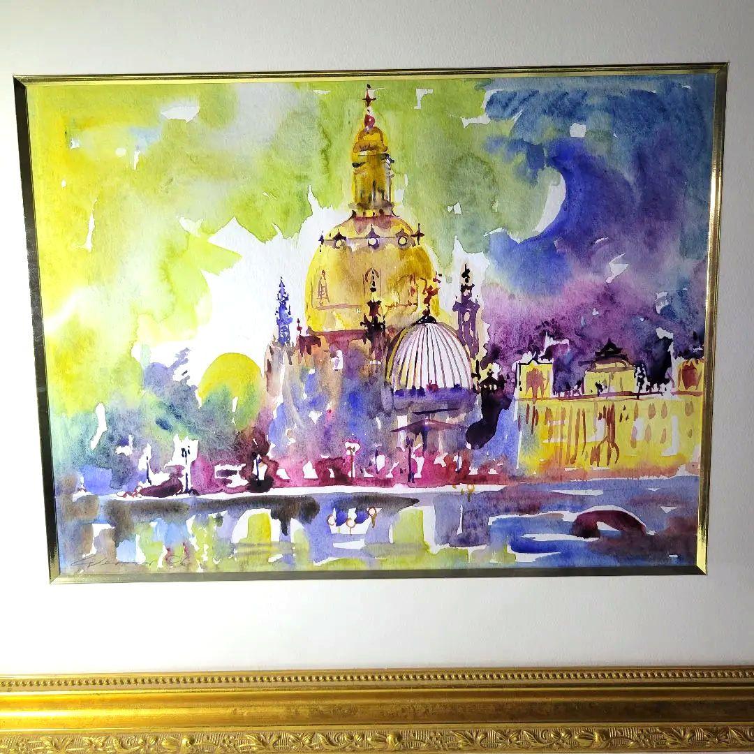 ベルナー(ハインツ・ヴェルナー)水彩画 3738 原画 直筆サイン 百貨店取扱