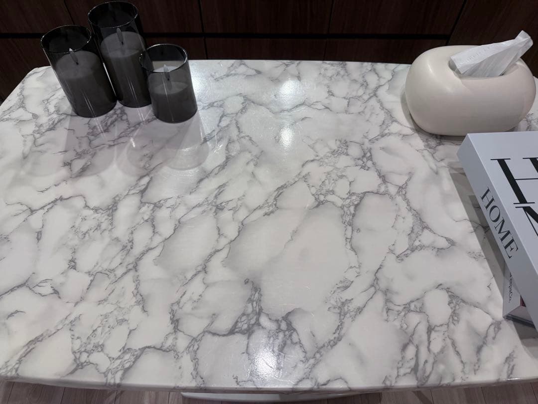 東京都 【デザイン × 機能性】ペダル昇降式 大理石調 ダイニング