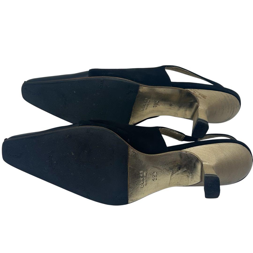 GUCCI グッチ パンプス ブラック サイズ35 タイガーヘッド ゴールド