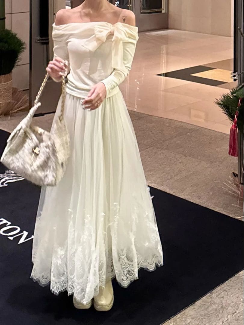 treatürself Clara Tulle Lace Long Skirt - メルカリ