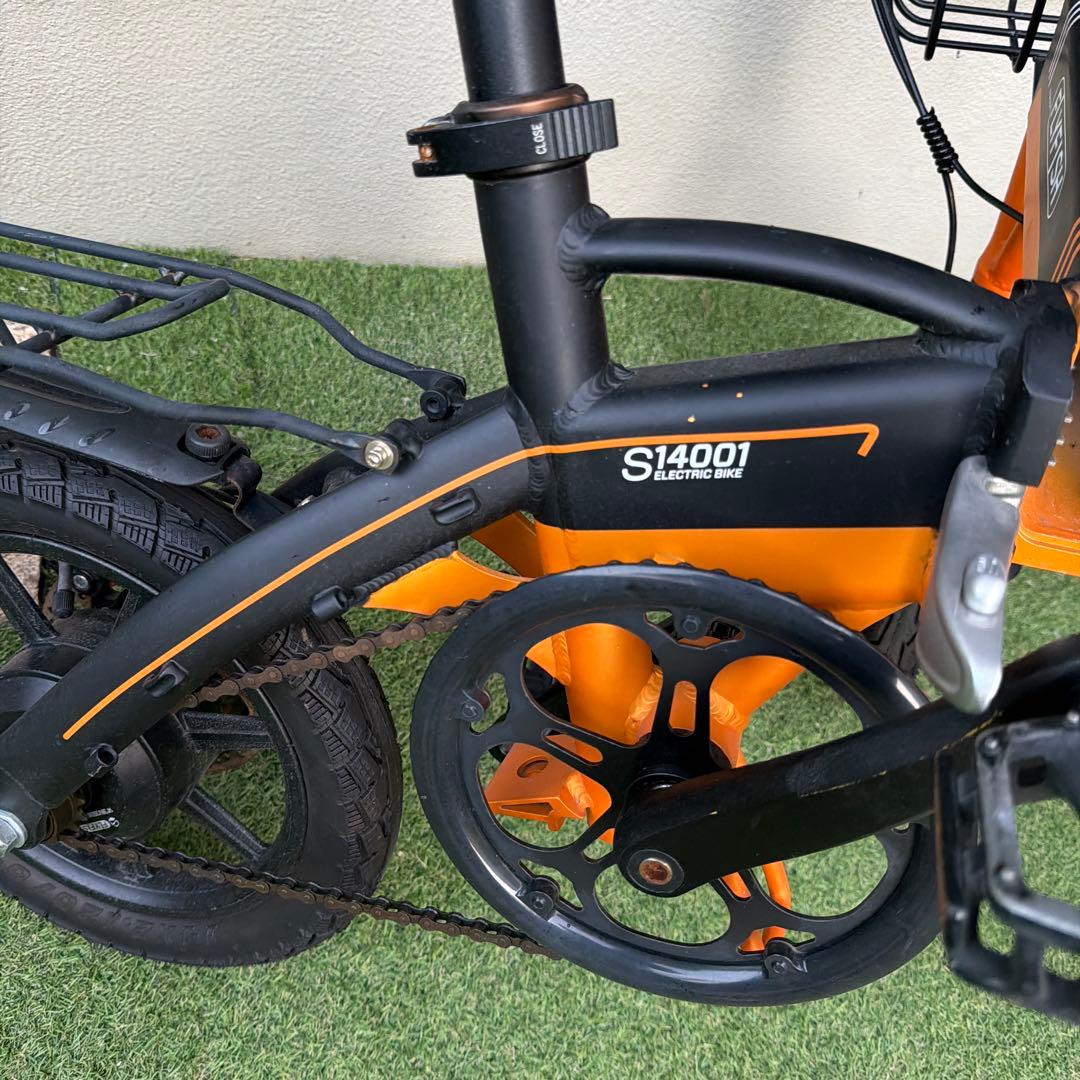 大阪発 ジャンクFLYFISH 電動アシスト自転車 オレンジ 引取り限定