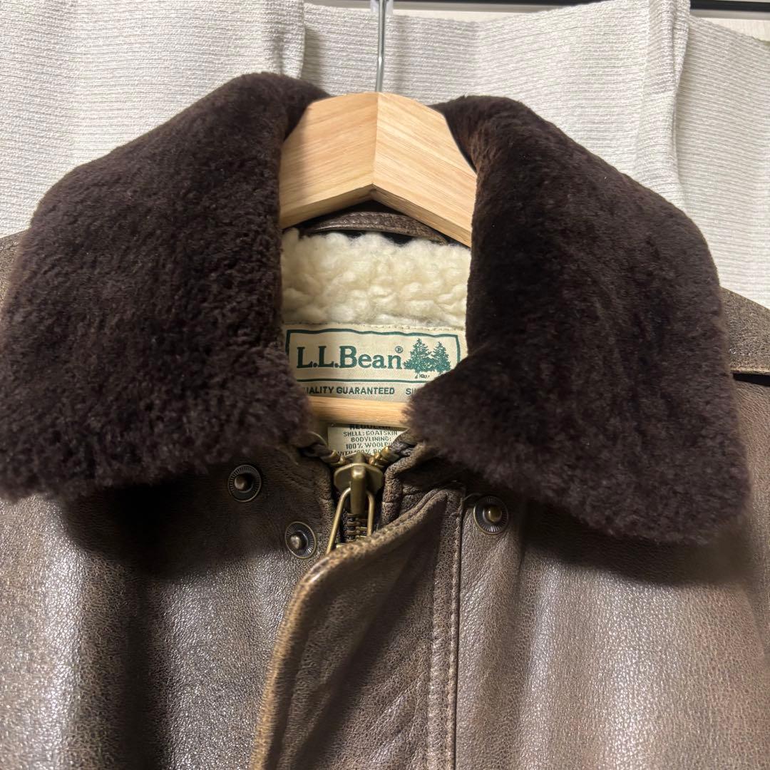 L.L.Bean レザーフライトジャケット 襟ボア G-1型　MからL相当