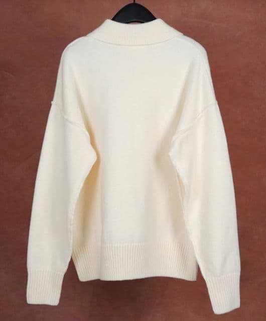 AMI PARIS ホワイトリーポロニット ハート刺繍 - メルカリ