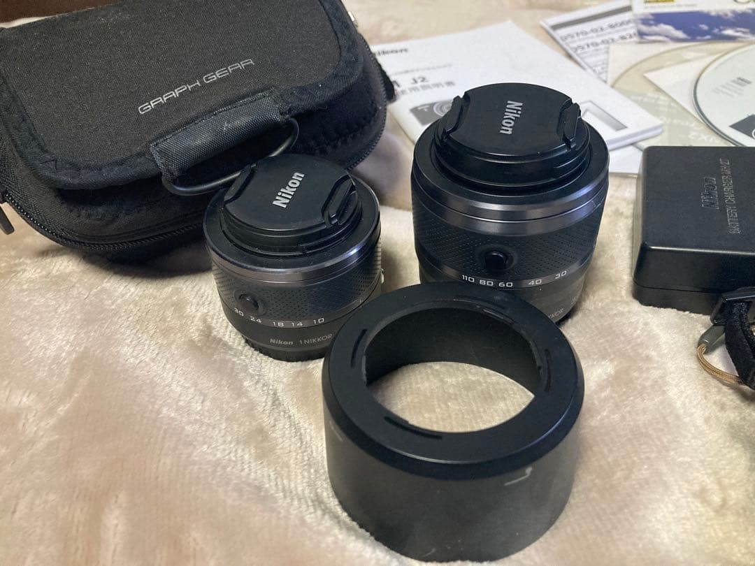 Nikon1 J2 ニコン ミラーレス一眼 ブラック 望遠レンズセット