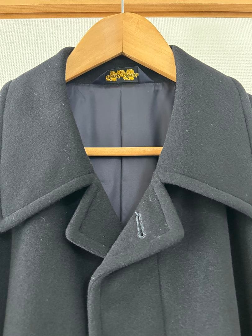 ブルックスブラザーズ カシミヤ混ロングステンカラーコート ブラック L