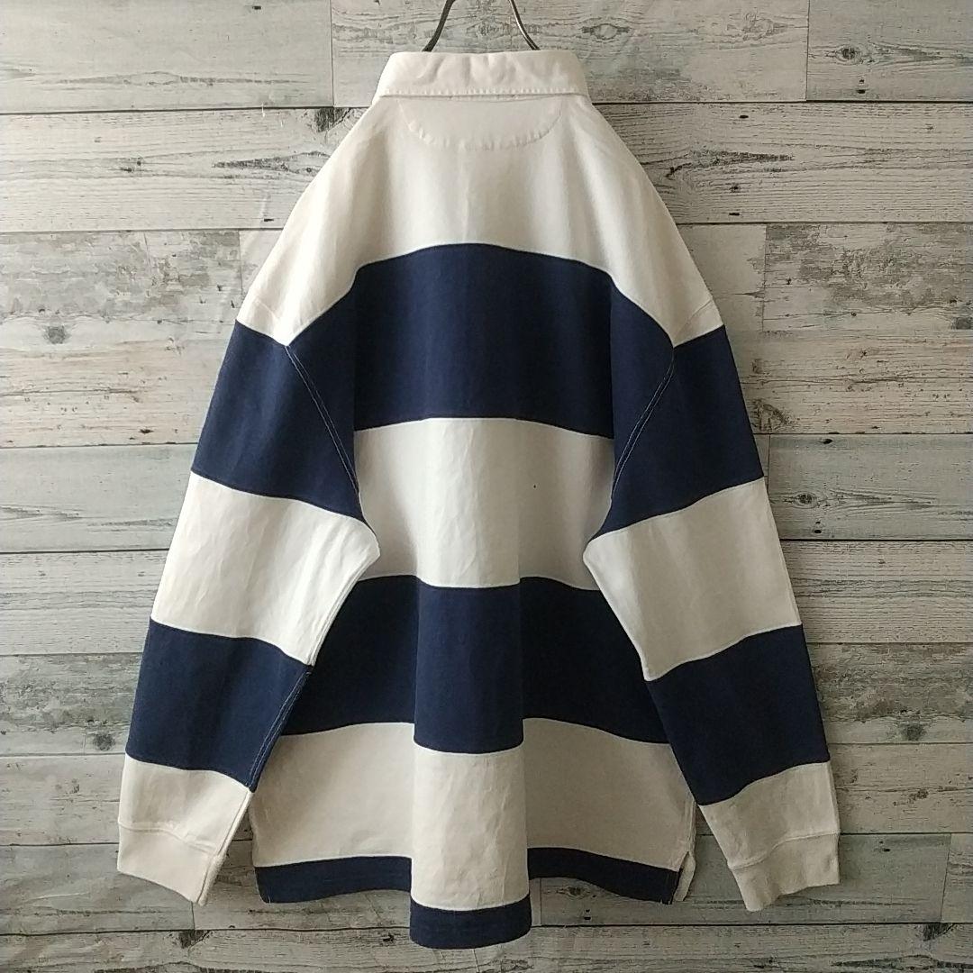 希少☆ポロバイラルフローレン 太ボーダー 刺繍 ビッグポニー