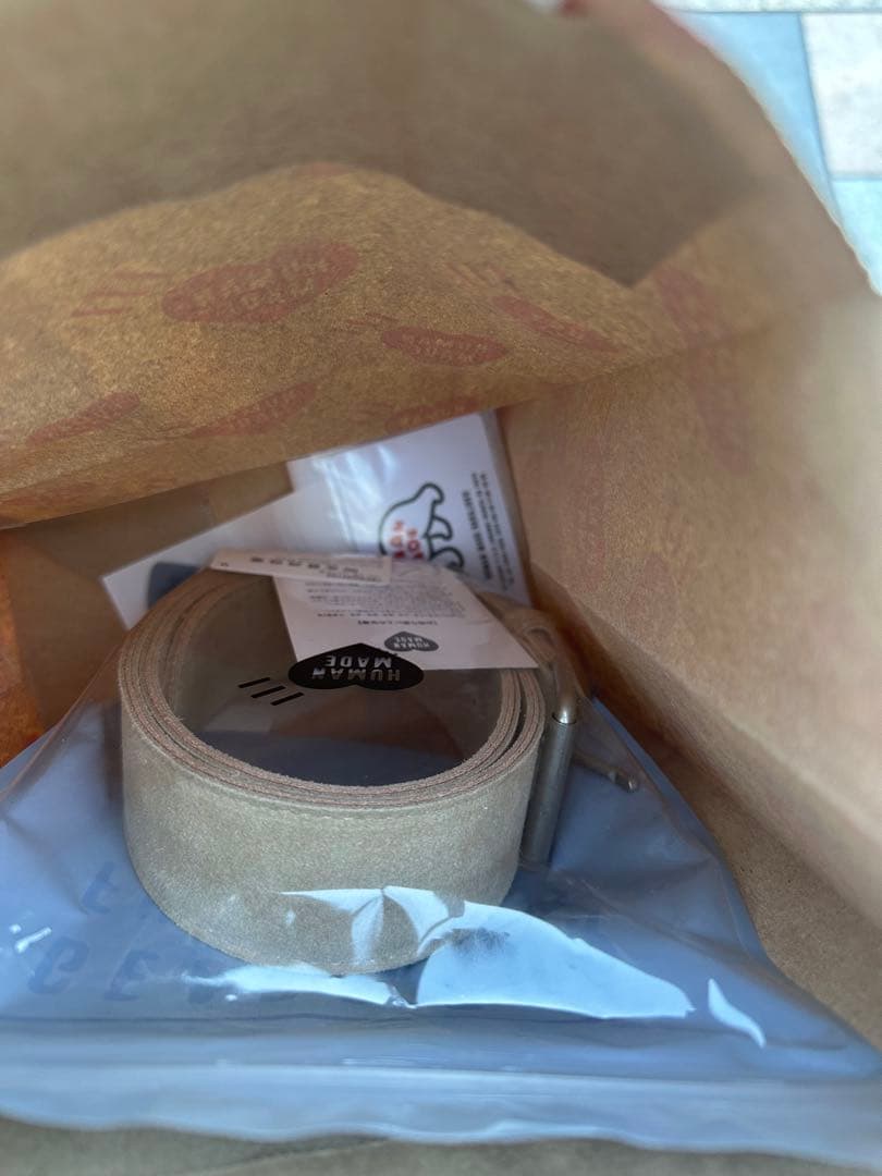 小物 HUMAN MADE Leather Belt \"Beige\"