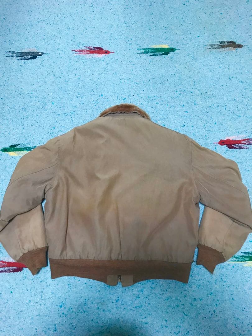50s ボンバージャケット ナイロン ボアブルゾン ワーク ギャバジン 短
