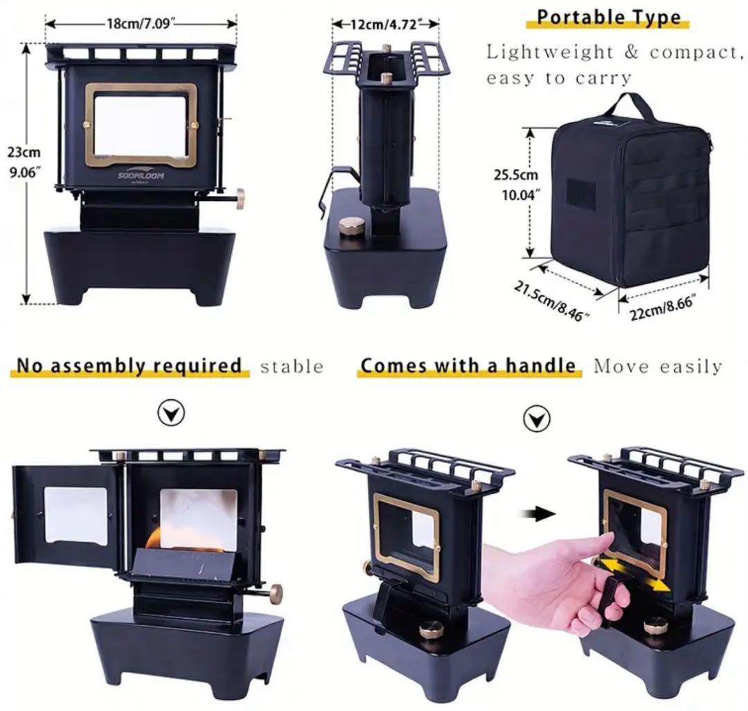 新品・未使用】 Soomloom アイロンストーブ ブラック - メルカリ