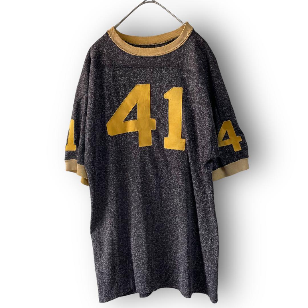 激レア スペシャル ごま塩 フットボール フットボールシャツ 50s tシャツ a.p.o.v. ナンバリングフットボールシャツ メンズ レディース