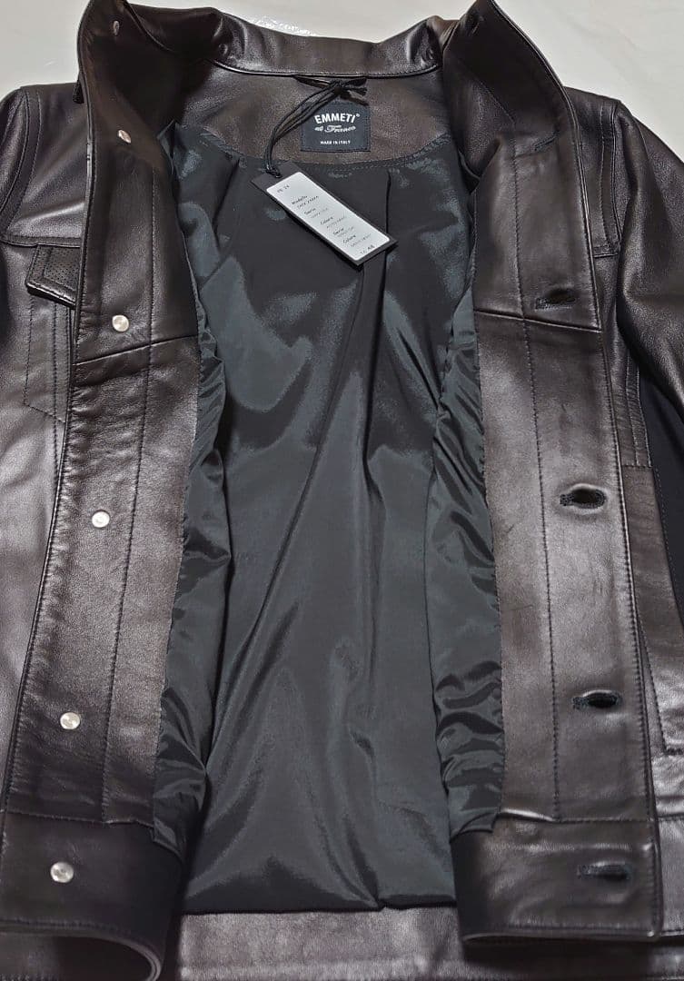 エンメティ JACK 48 別注 黒 レザー Gジャン EMMETI ジャック