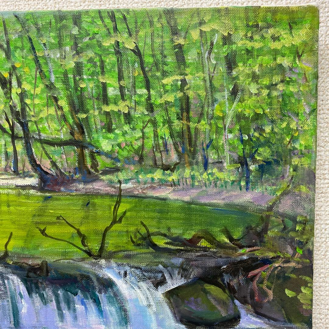 油彩画F6号(31.8×41.0)奥入瀬の初夏 額なし - メルカリ