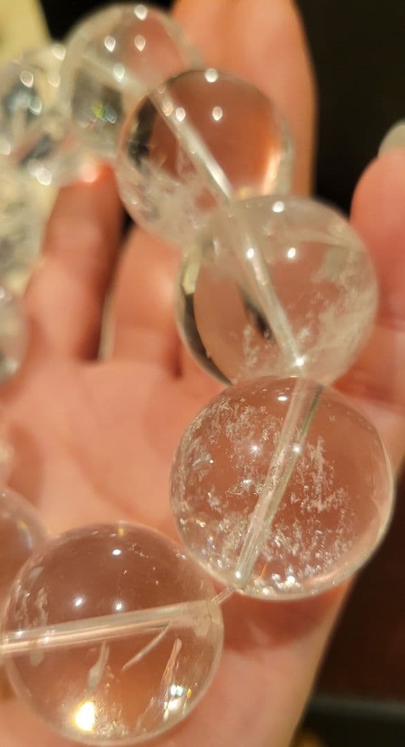 希少！秘蔵品！マニカラン水晶大玉24㎜玉ブレスレット限定1点 産地