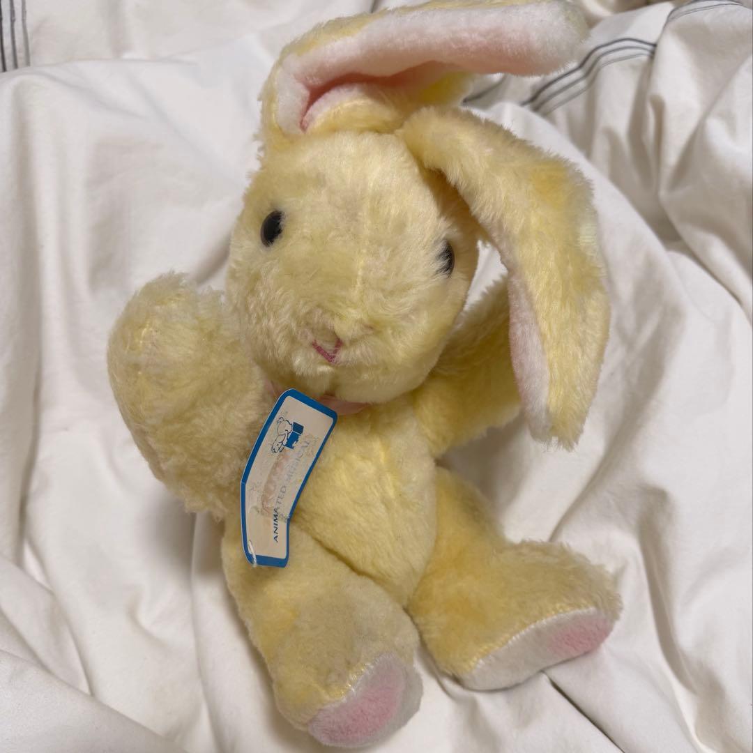 1980年 U.S.A アンティーク うさぎ 人形 ぬいぐるみ ぜんまい