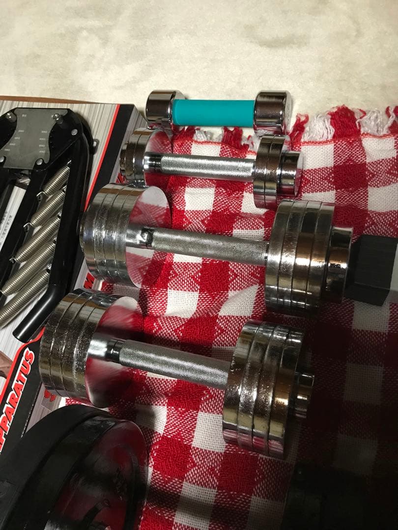 まとめて 筋トレ用品 ボディメーカー フラットベンチ ダンベル