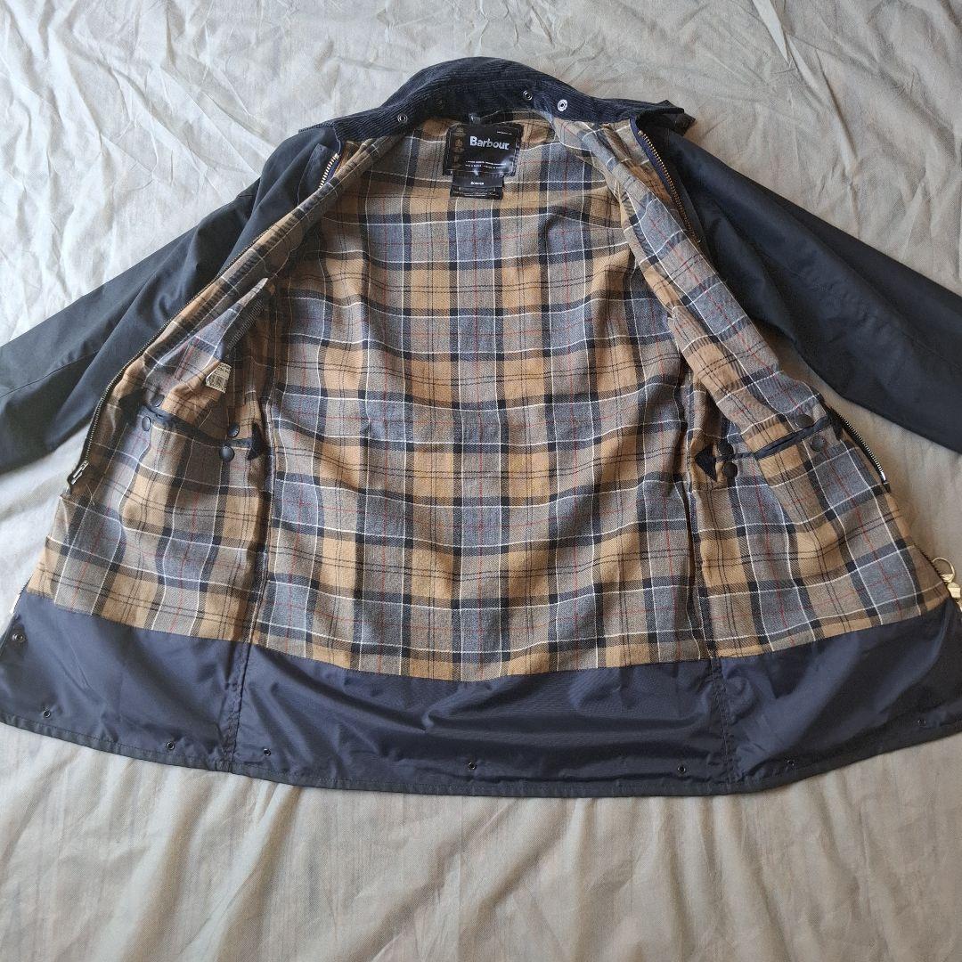 バブアーボーダーネイビーブラウンステッチ稀少!ほぼ新品 00,s 36